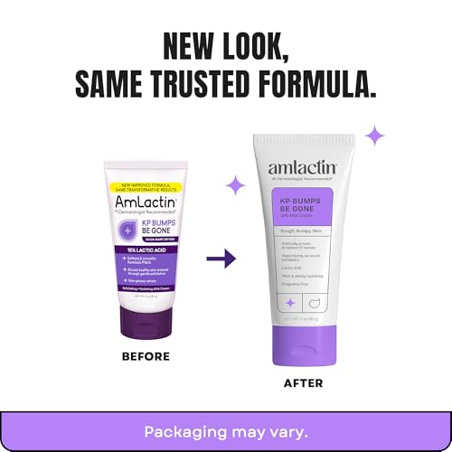 AmLactin KP Bumps Be Gone - Therapeutic Body Cream for Keratosis Pilaris - No-Scrub Exfoliator and Body Moisturizer - Maple Wellness Supplements
