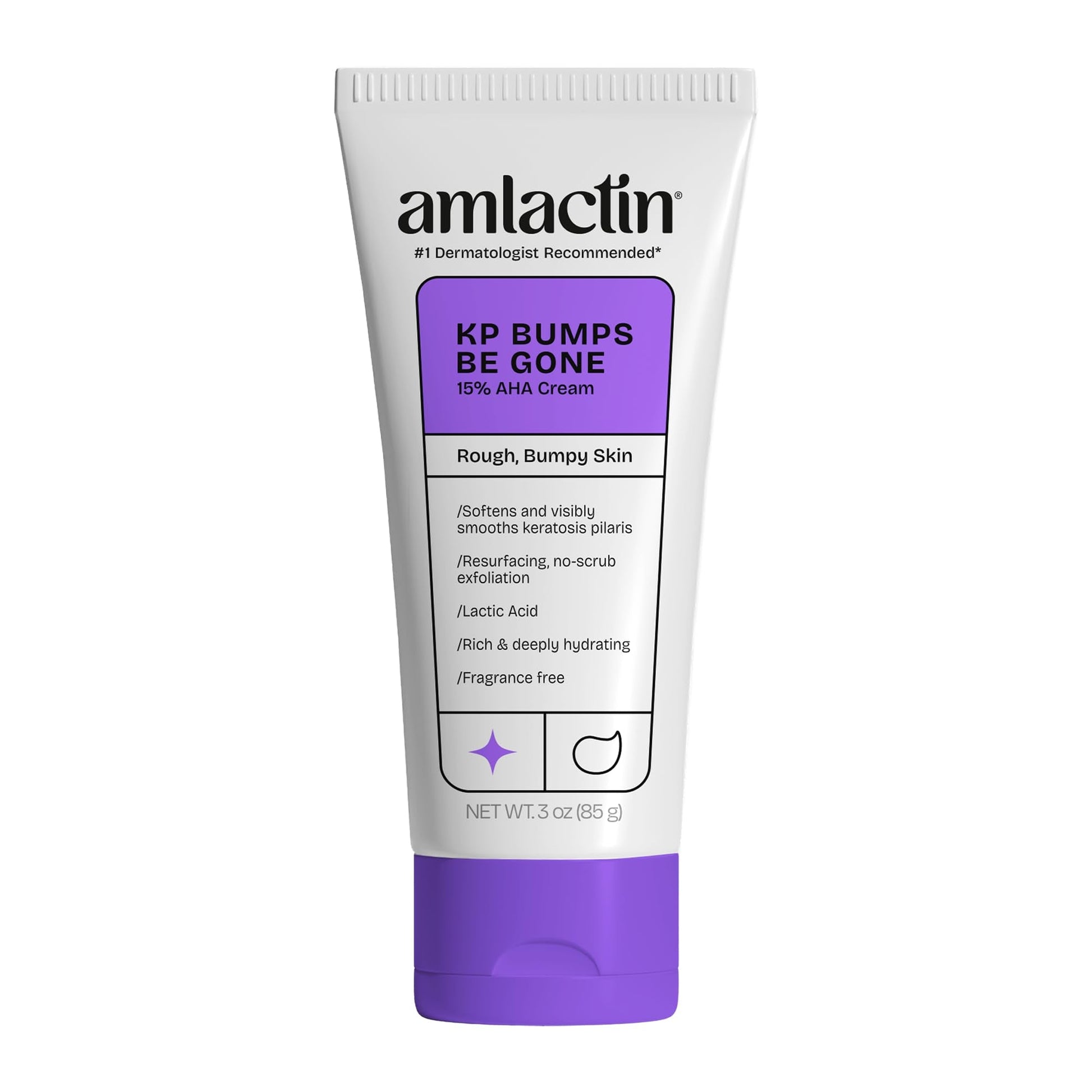 AmLactin KP Bumps Be Gone - Therapeutic Body Cream for Keratosis Pilaris - No-Scrub Exfoliator and Body Moisturizer - Maple Wellness Supplements