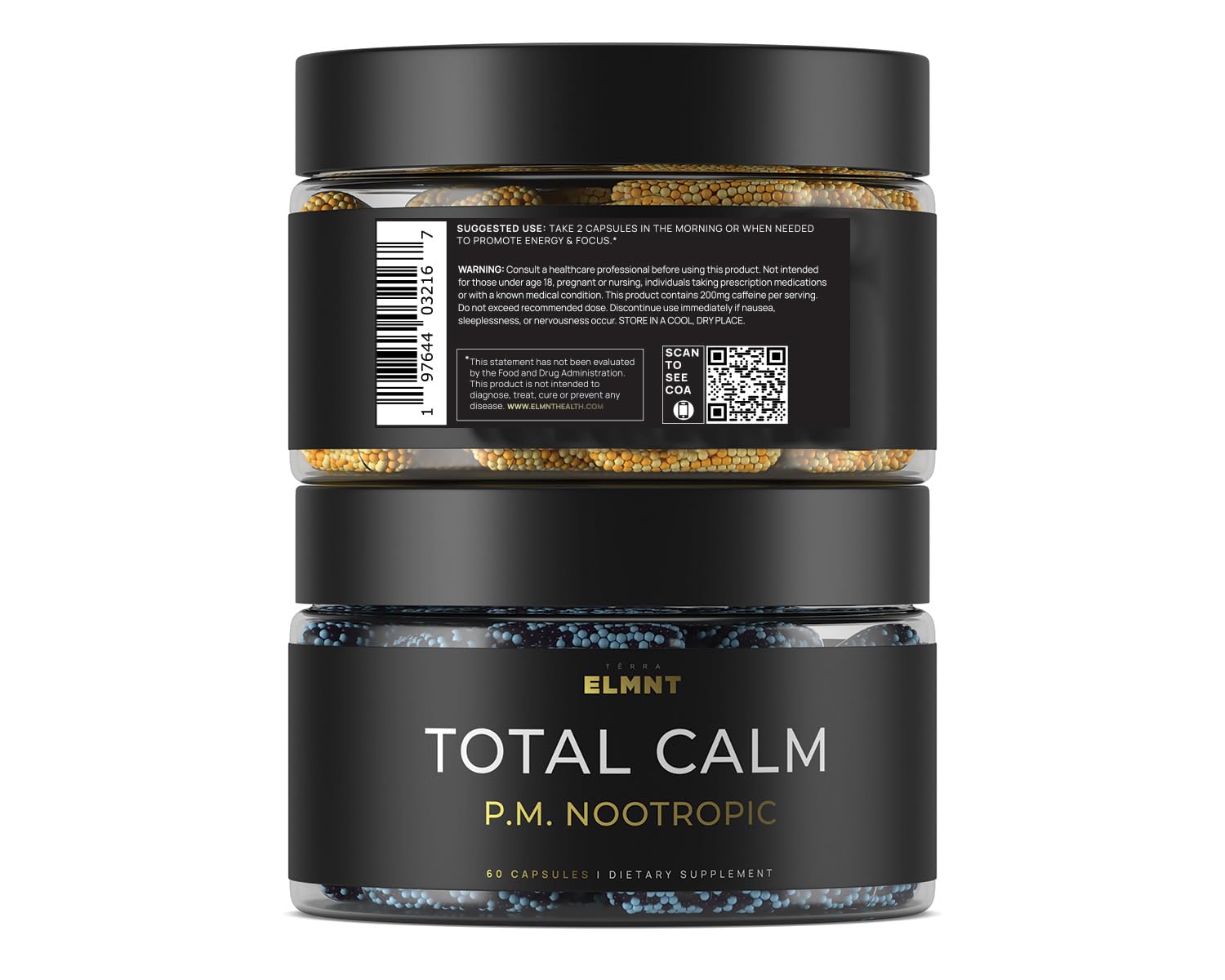 AMPM Nootropic Total Focus + Calm 9X Strength w. Caffeine, L-Theanine, Alpha GPC, L-Tyrosine, Ashwagandha - X-Release Energy Pills Nootropics Brain Support Supplements for Memory and Focus Supplement - Maple Wellness Supplements