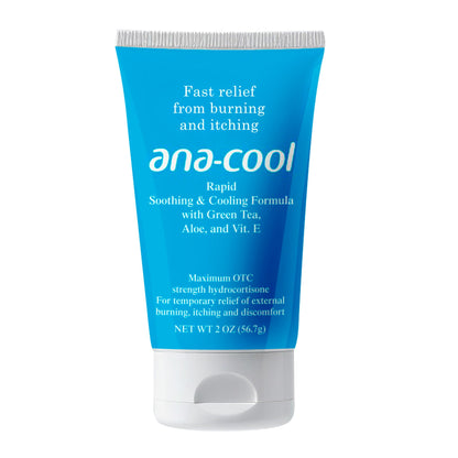 Ana-Cool Herbal Hemorrhoid Relief Cream - Fast Soothing for Bug Bites, Rashes, Irritations & More - 1% Hydrocortisone with Witch Hazel, Aloe & Vitamin E - Physician-Developed, 2 oz Tube - Maple Wellness Supplements