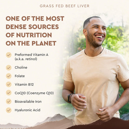 Ancestral Supplements Grass Fed Beef Liver 180 Capsules, Supports Energy Production, Detoxification, Digestion, Immunity and Full Body Wellness - Maple Wellness Supplements