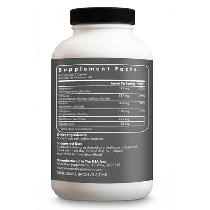 Ancestral Supplements Minerals & Electrolytes with Magnesium, Potassium, Sodium, Supports Optimal Hydration, Immune Health, Athletic Performance, - Maple Wellness Supplements