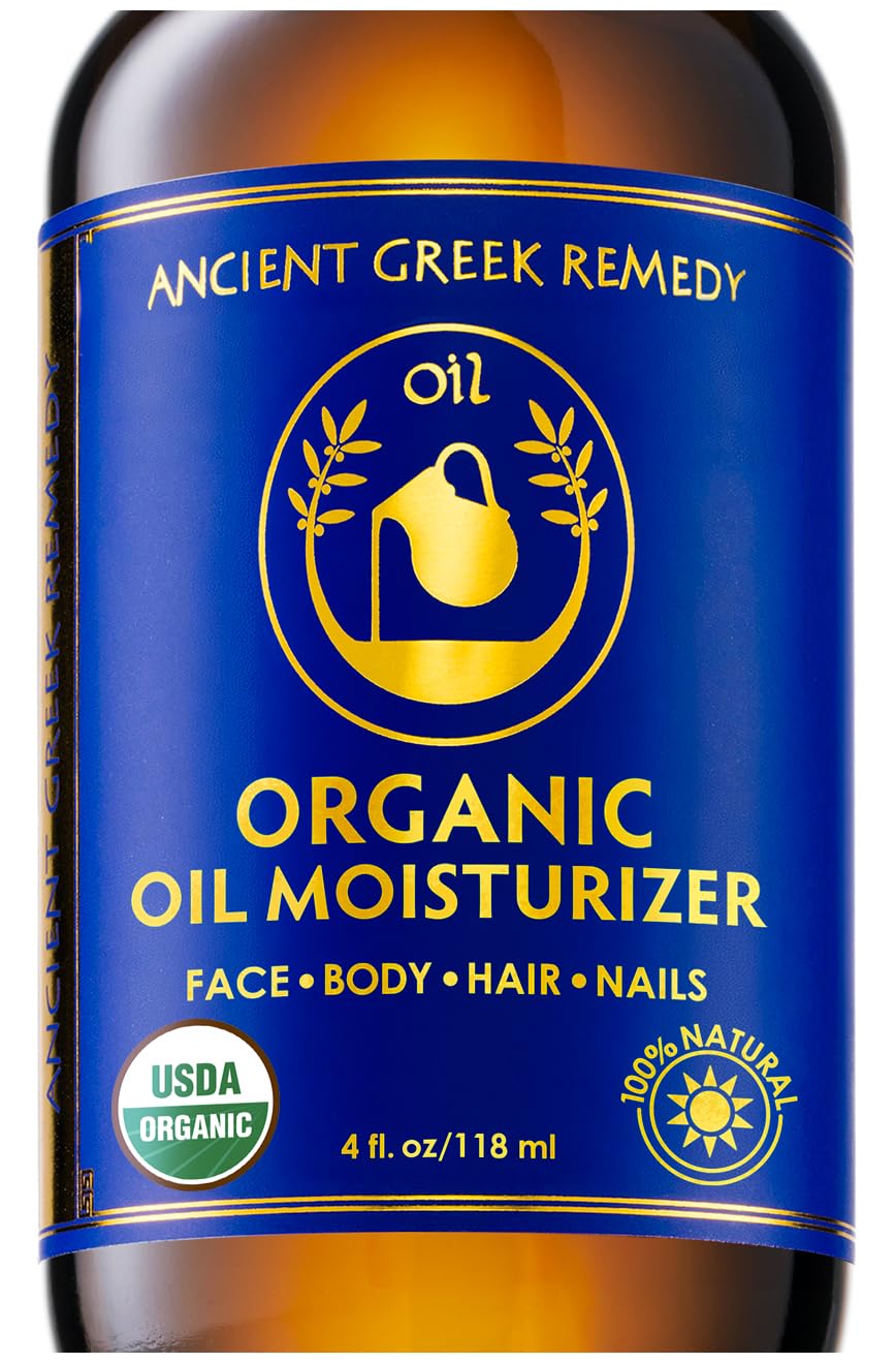 Ancient Greek Remedy Body Oil - Organic After Shower Face Oil & Body Moisturizer for Dry Skin - Almond, Jojoba, Olive, Lavender - Maple Wellness Supplements
