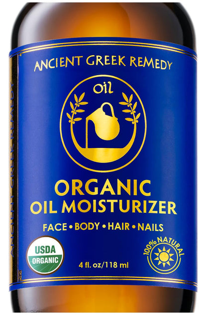 Ancient Greek Remedy Body Oil - Organic After Shower Face Oil & Body Moisturizer for Dry Skin - Almond, Jojoba, Olive, Lavender - Maple Wellness Supplements