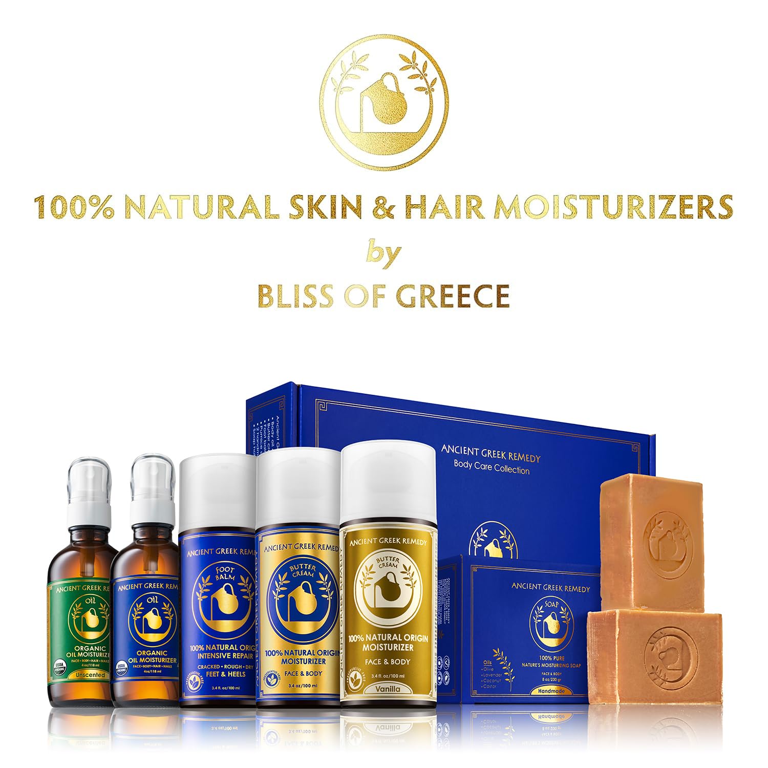 Ancient Greek Remedy Body Oil - Organic After Shower Face Oil & Body Moisturizer for Dry Skin - Almond, Jojoba, Olive, Lavender - Maple Wellness Supplements