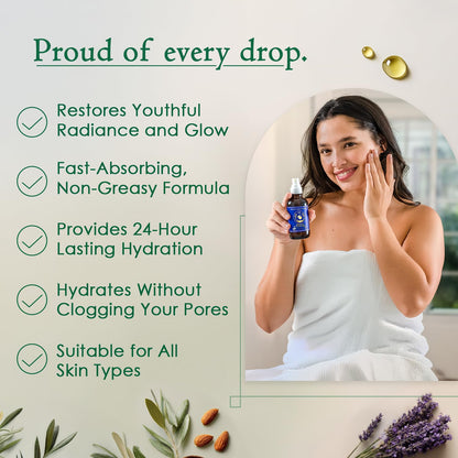 Ancient Greek Remedy Body Oil - Organic After Shower Face Oil & Body Moisturizer for Dry Skin - Almond, Jojoba, Olive, Lavender - Maple Wellness Supplements