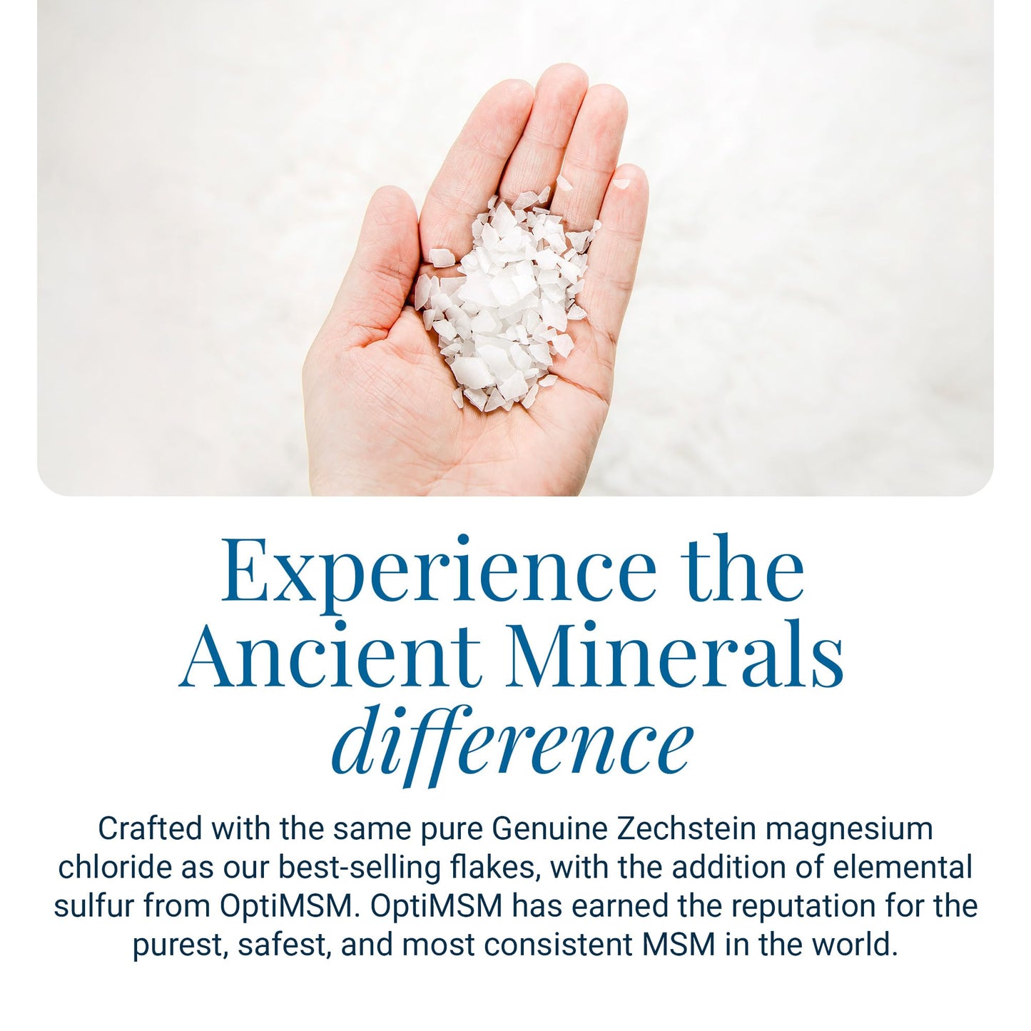 Ancient Minerals Magnesium Bath Flakes Ultra with OptiMSM – Pure Zechstein Magnesium Chloride and Organic Sulfur Bath Salts, - Maple Wellness Supplements