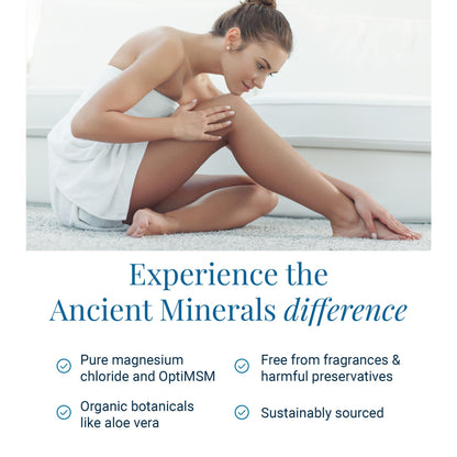 Ancient Minerals Magnesium Gel Ultra with OptiMSM and Aloe Vera - Topical Magnesium Gel Formula with MSM Best Used for Massage and Topical Application (8oz) - Maple Wellness Supplements