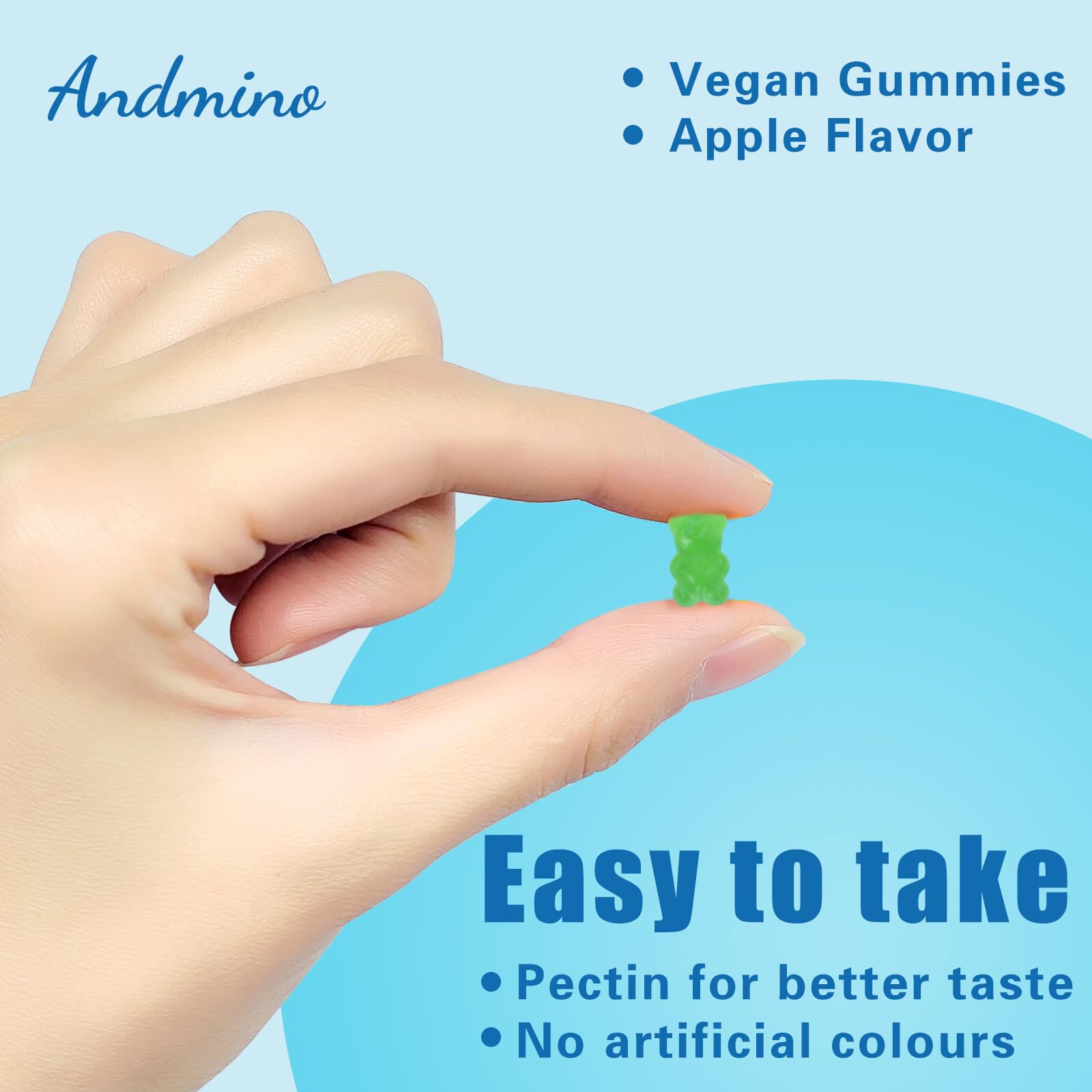 andmino HMB and L-Leucine Gummies, 3000mg, with Trehalose, for Muscle Growth, Muscle Relief and Workout Recovery, for Adults & Elder, Non-GMO - Maple Wellness Supplements