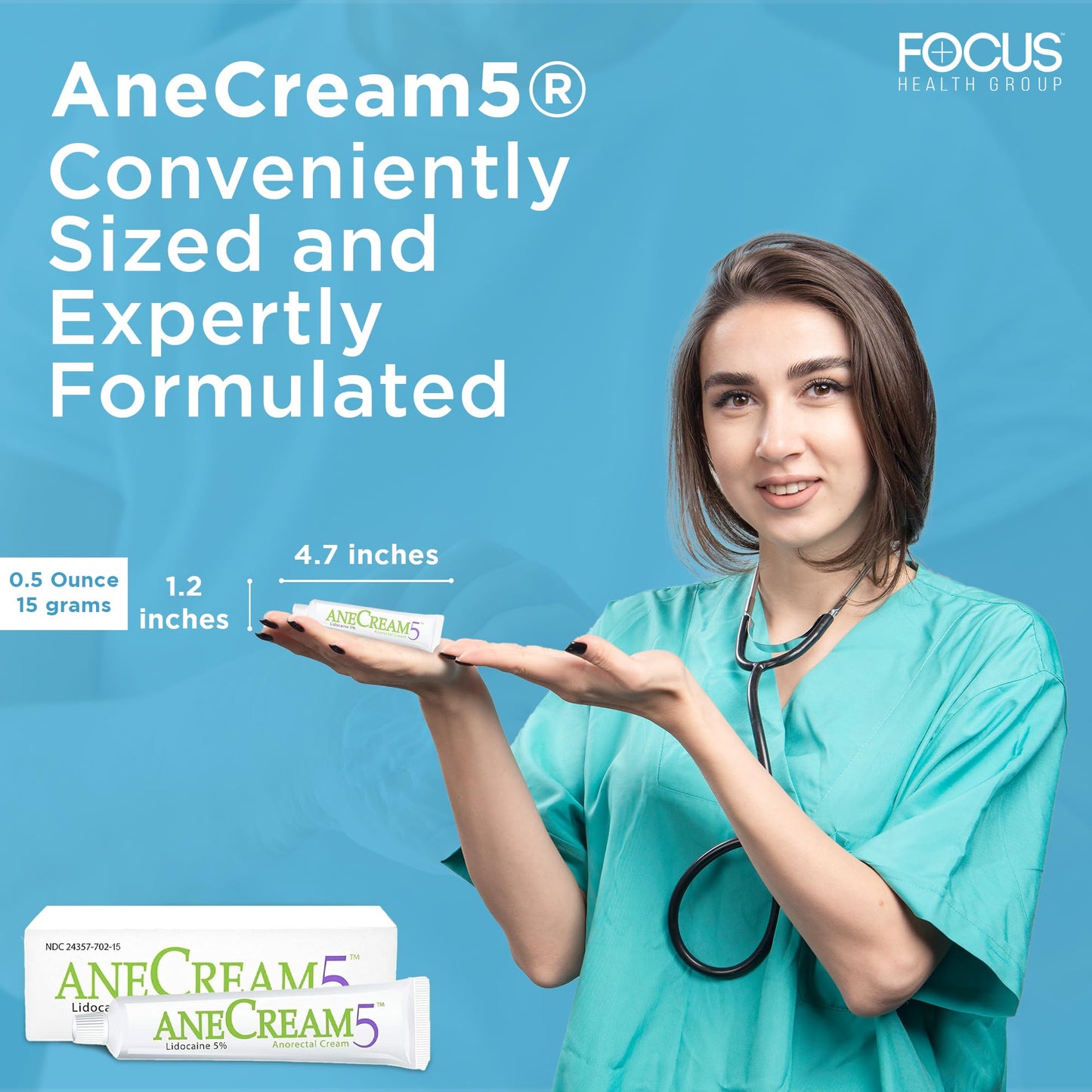 AneCream5-5% Lidocaine Numbing Cream - Maximum OTC Strength, Medical Grade Numbing Cream, Topical Anesthetic Lidocaine for Local & Anorectal Uses, Hemorrhoid Cream (0.5 oz/15 g) - Maple Wellness Supplements