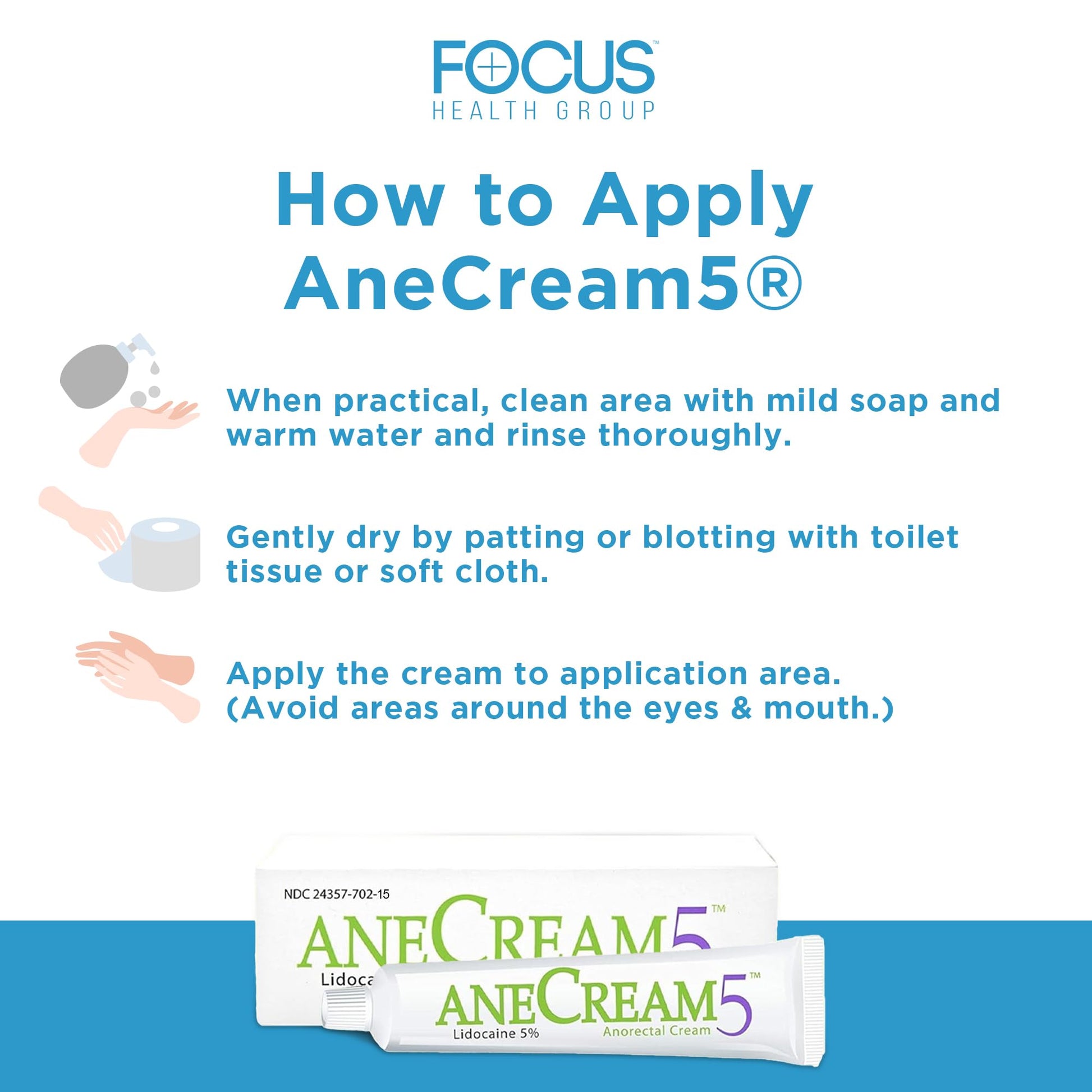 AneCream5-5% Lidocaine Numbing Cream - Maximum OTC Strength, Medical Grade Numbing Cream, Topical Anesthetic Lidocaine for Local & Anorectal Uses, Hemorrhoid Cream (0.5 oz/15 g) - Maple Wellness Supplements