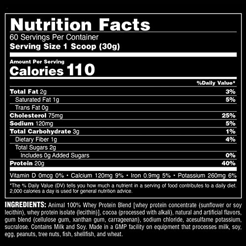 Animal 100% Whey Protein Powder – Whey Blend for Pre- or Post-Workout, Recovery - Maple Wellness Supplements