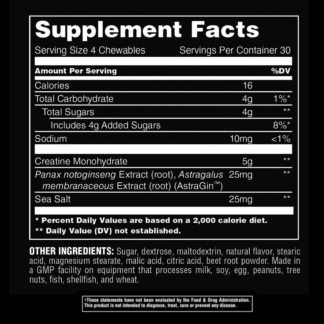 Animal Creatine Chews Tablets - Enhanced Creatine Monohydrate with AstraGin - Maple Wellness Supplements
