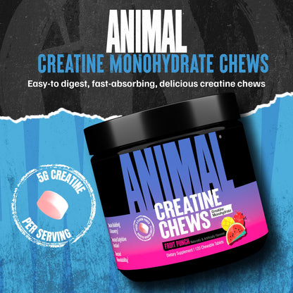 Animal Creatine Chews Tablets - Enhanced Creatine Monohydrate with AstraGin to Improve Absorption, Sea Salt for Added Pumps - Maple Wellness Supplements