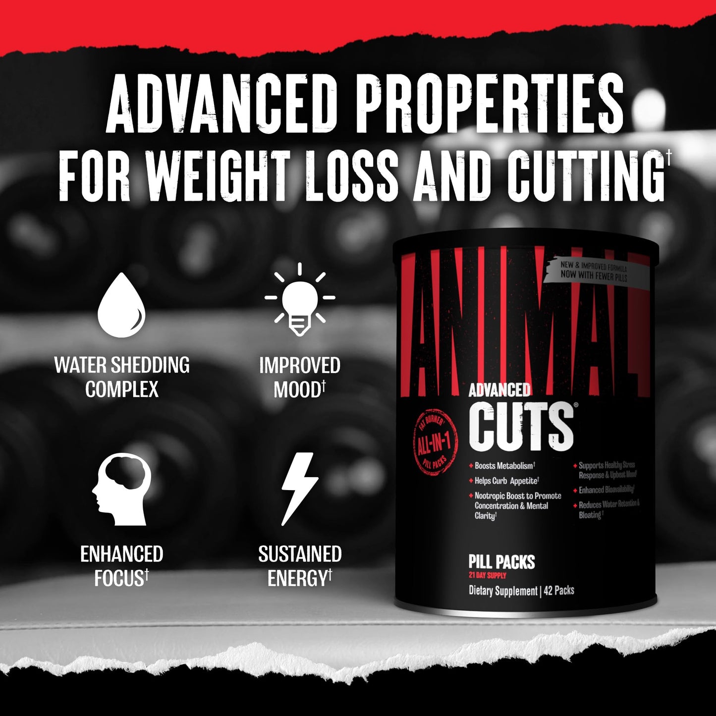 Animal Cuts Thermogenic Fat Burner - Weight Loss Pills for Women and Men for Metabolism - Maple Wellness Supplements