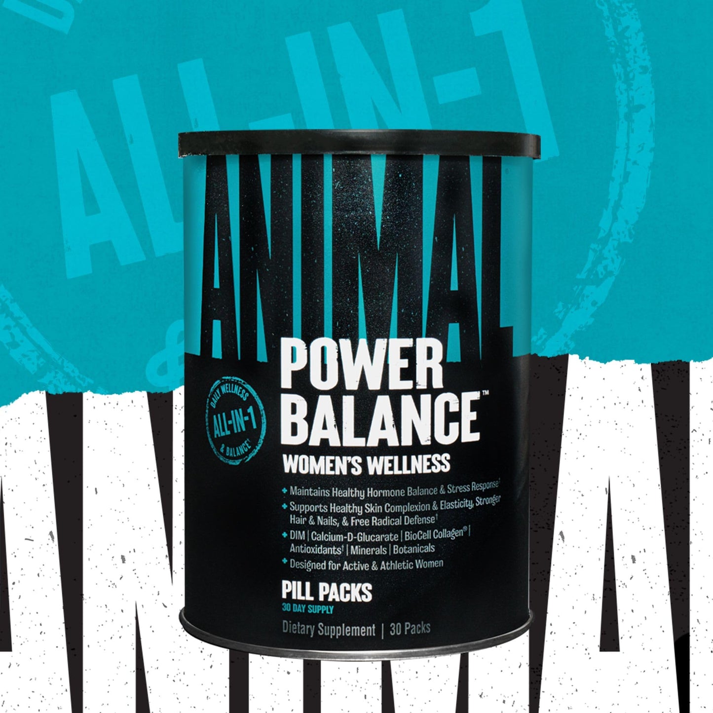 Animal Power Balance – Women's Alpha F Comprehensive Formula – Supports Hormonal Balance, Complexion, Hair, Nails, Mood and Stress, Intestinal Health, & Bone and Joint Health – 30 Packs - Maple Wellness Supplements