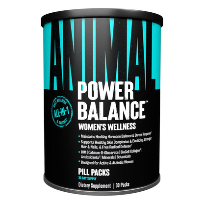 Animal Power Balance – Women's Alpha F Comprehensive Formula – Supports Hormonal Balance, Complexion, Hair, Nails, Mood and Stress, Intestinal Health, & Bone and Joint Health – 30 Packs - Maple Wellness Supplements