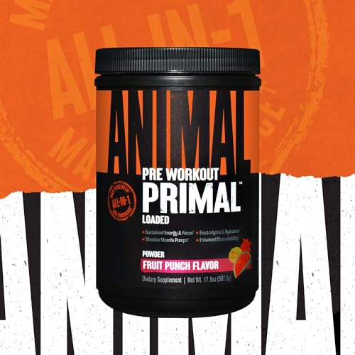 Animal Primal Muscle Hydration + Preworkout Powder – Contains Beta Alanine, 3DPump - Maple Wellness Supplements