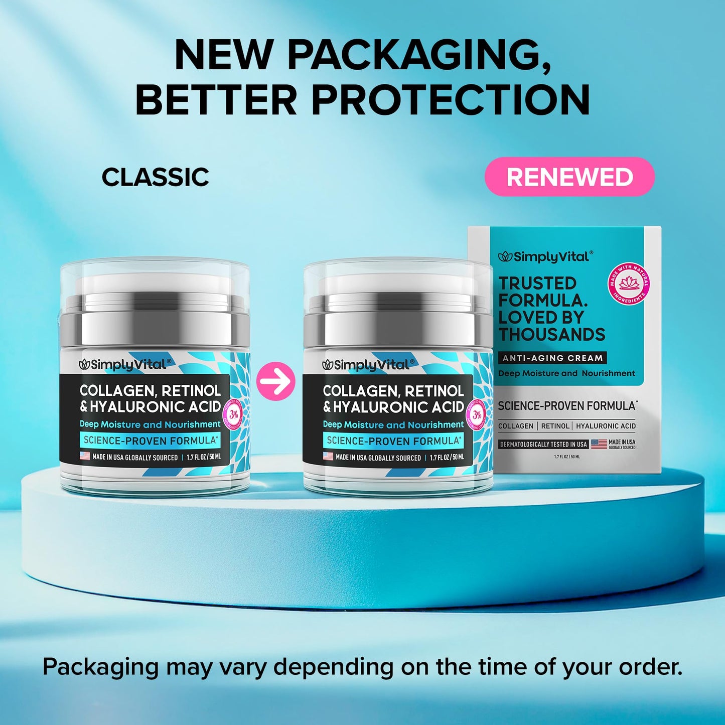 Anti-Aging Face Moisturizer with Retinol, Collagen & Hyaluronic Acid - Made in USA - Maple Wellness Supplements