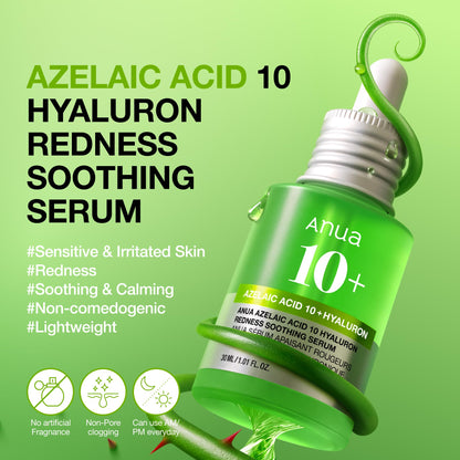 Anua Azelaic Acid 10 Hyaluron Redness Soothing Serum, Facial Serum for Blemish-Prone & Oily-Prone Skin - Maple Wellness Supplements