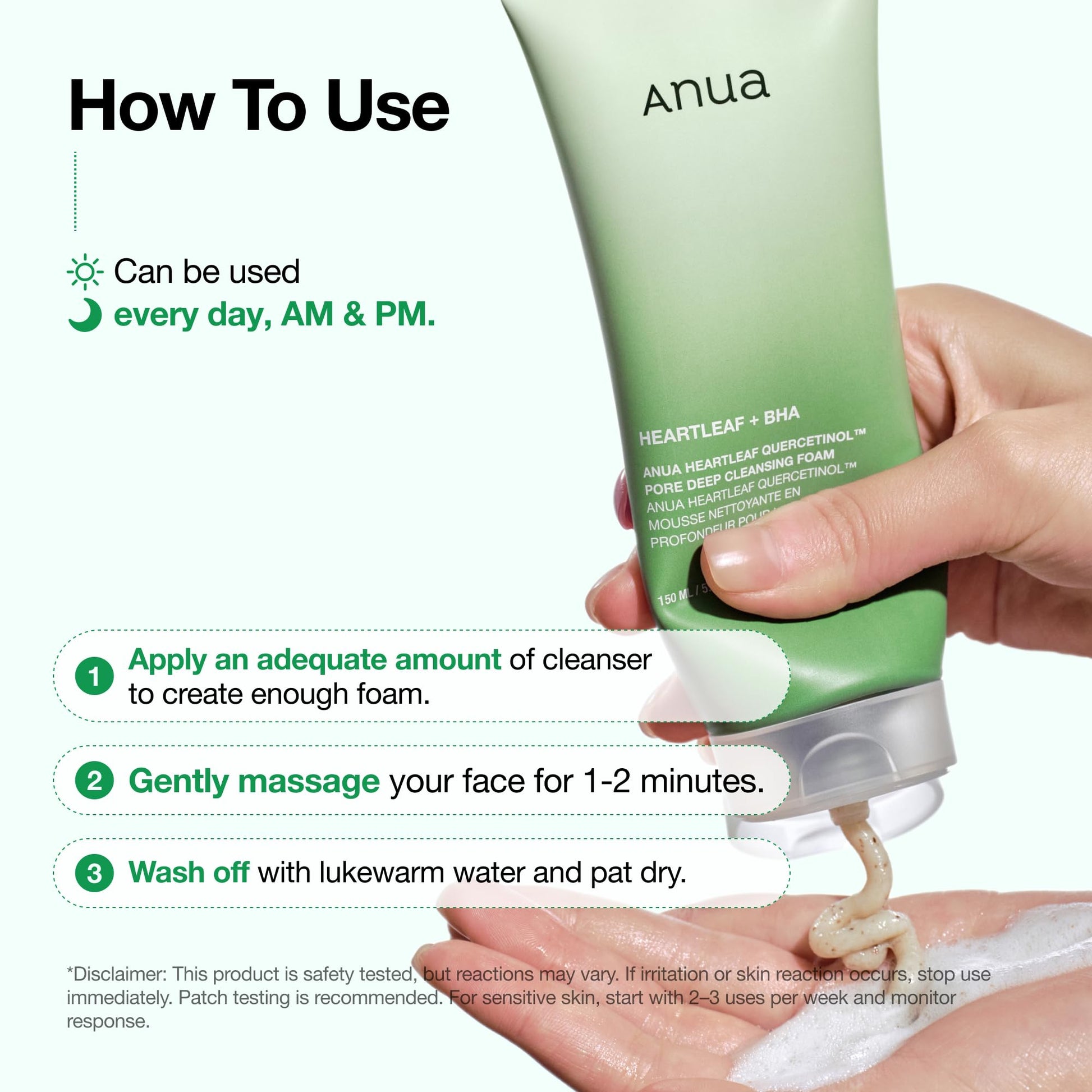 Anua Heartleaf Quercetinol Pore Deep Cleansing Foam, Face wash for Pore Refining Cleanser, Hydrating Daily Facial Cleanser - Maple Wellness Supplements
