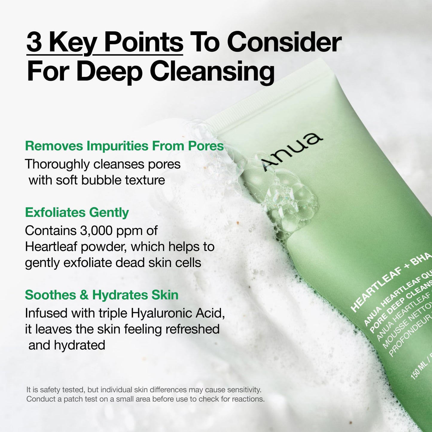 Anua Heartleaf Quercetinol Pore Deep Cleansing Foam, Face wash for Pore Refining Cleanser, Hydrating Daily Facial Cleanser - Maple Wellness Supplements