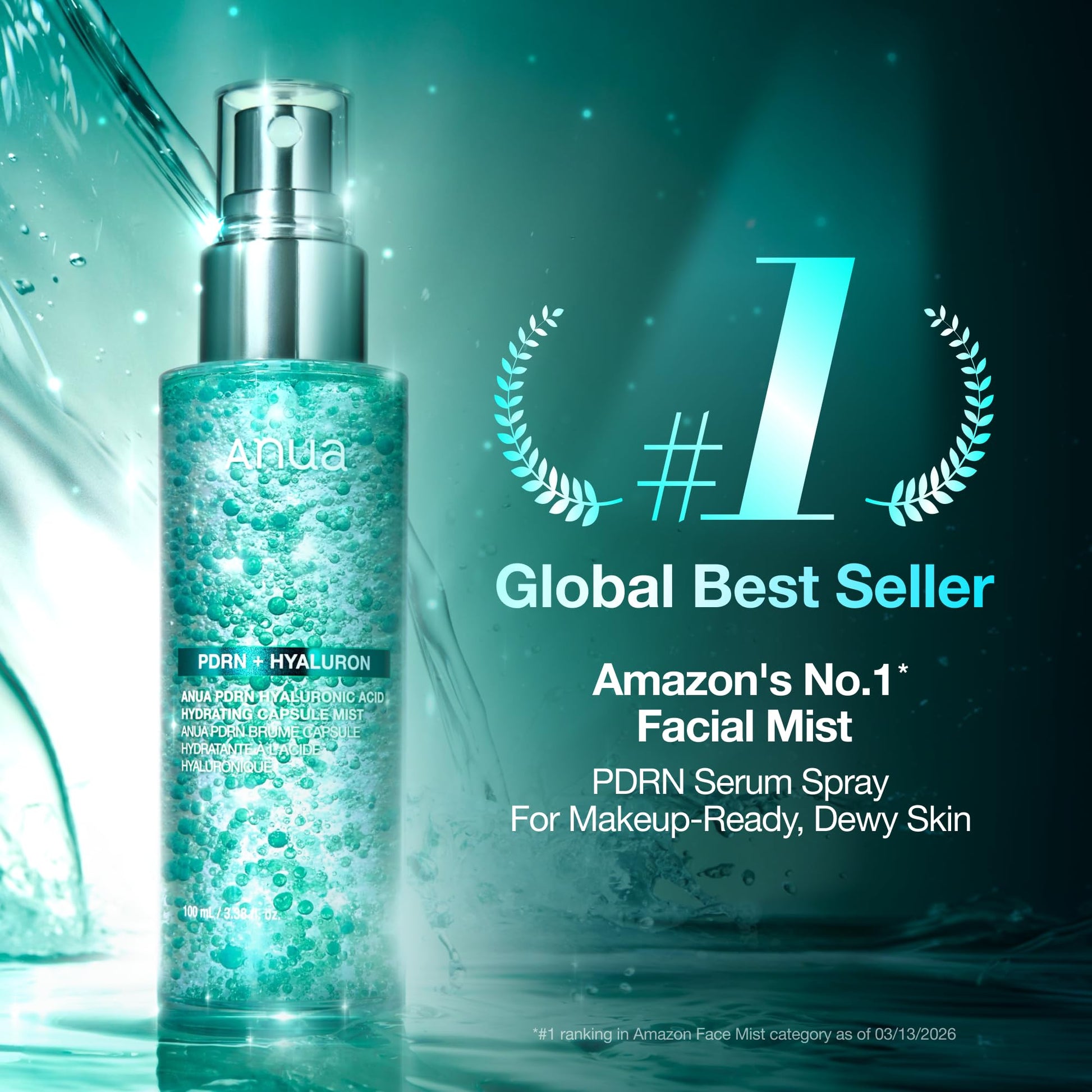 ANUA PDRN Collagen Glow Facial Serum Spray, Hydrating Face Mist, Hyaluronic Acid - Maple Wellness Supplements
