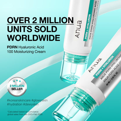 Anua PDRN Hyaluronic Acid 100 Moisturizing Cream, Lightweight, Non-Greasy Hydrating Face Moisturizer with Salmon DNA - Maple Wellness Supplements