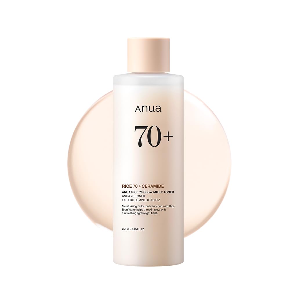 Anua Rice 70 Glow Milky Toner, Glass & Dewy Skin, Hydrating & Barrier Care, Rice Water - Maple Wellness Supplements