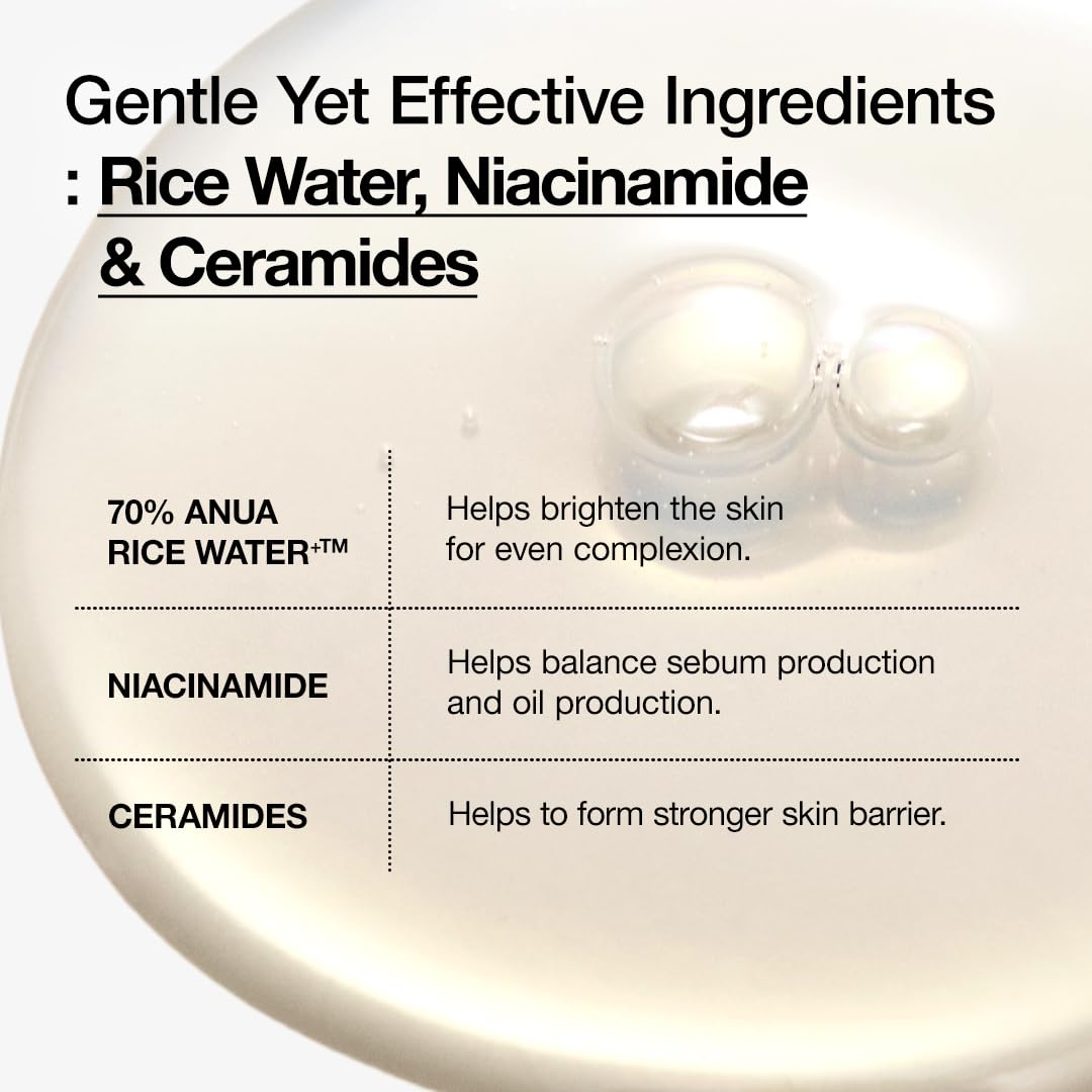 Anua Rice 70 Glow Milky Toner, Glass & Dewy Skin, Hydrating & Barrier Care, Rice Water - Maple Wellness Supplements
