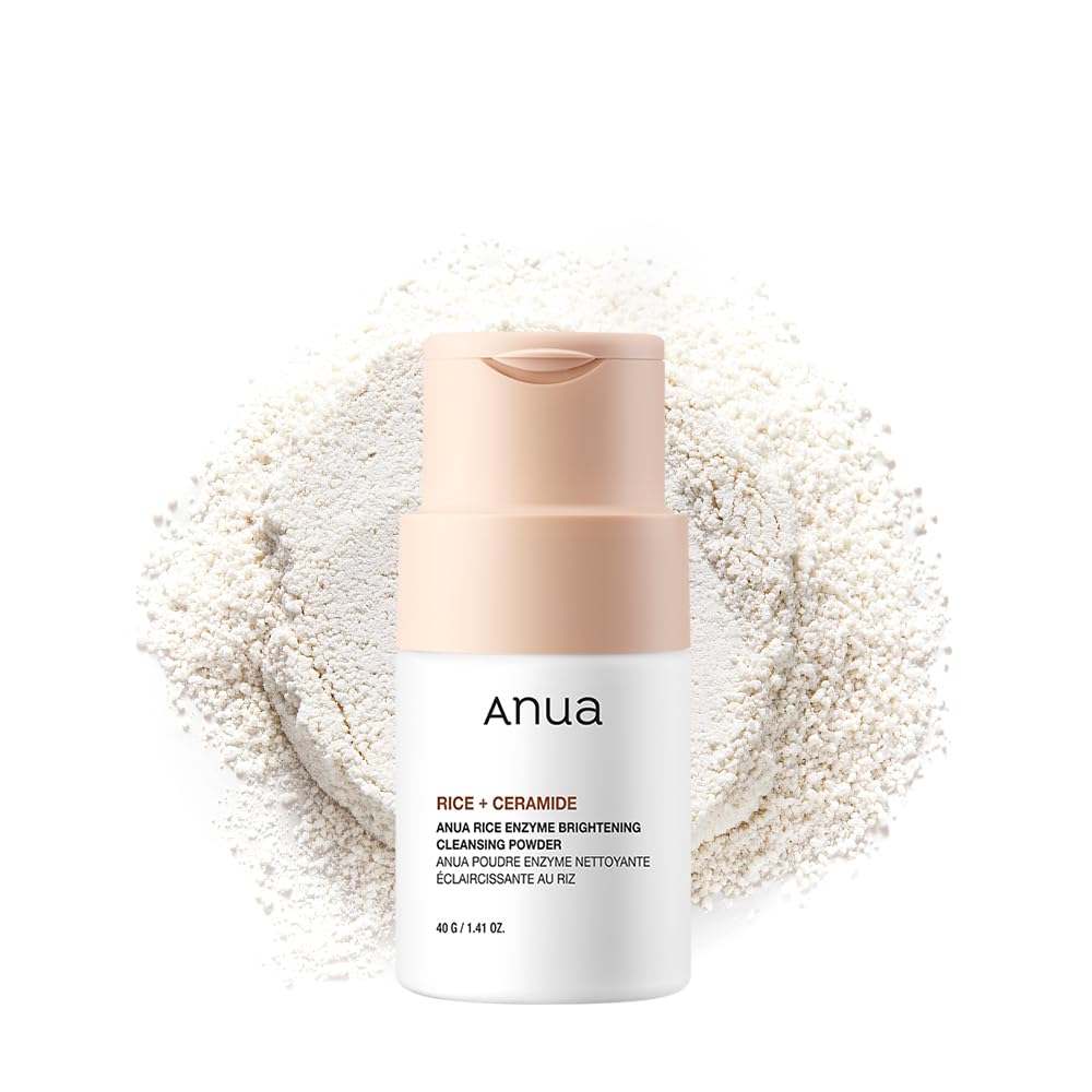 ANUA Rice Enzyme Brightening Cleansing Powder, Exfoliating Powder-to-Foam Cleanser, Smooth Texture & Clarity - Maple Wellness Supplements