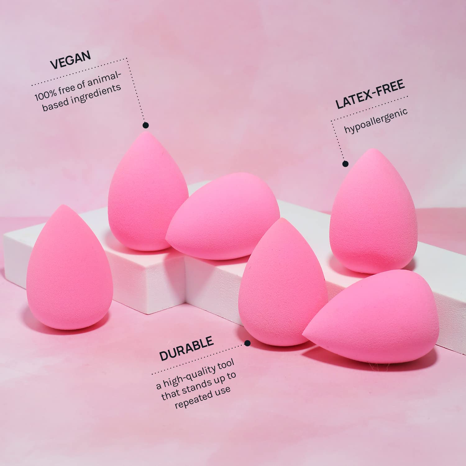 AOA Studio Collection makeup Sponge Set Latex Free and High-definition Set of 6 makeup Wonder blender For Powder Cream and Liquid, Super Soft Wonder Beauty Cosmetic - Maple Wellness Supplements