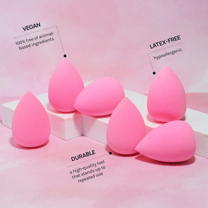 AOA Studio Collection makeup Sponge Set Latex Free and High-definition Set of 6 makeup Wonder blender For Powder Cream and Liquid, Super Soft Wonder Beauty Cosmetic - Maple Wellness Supplements