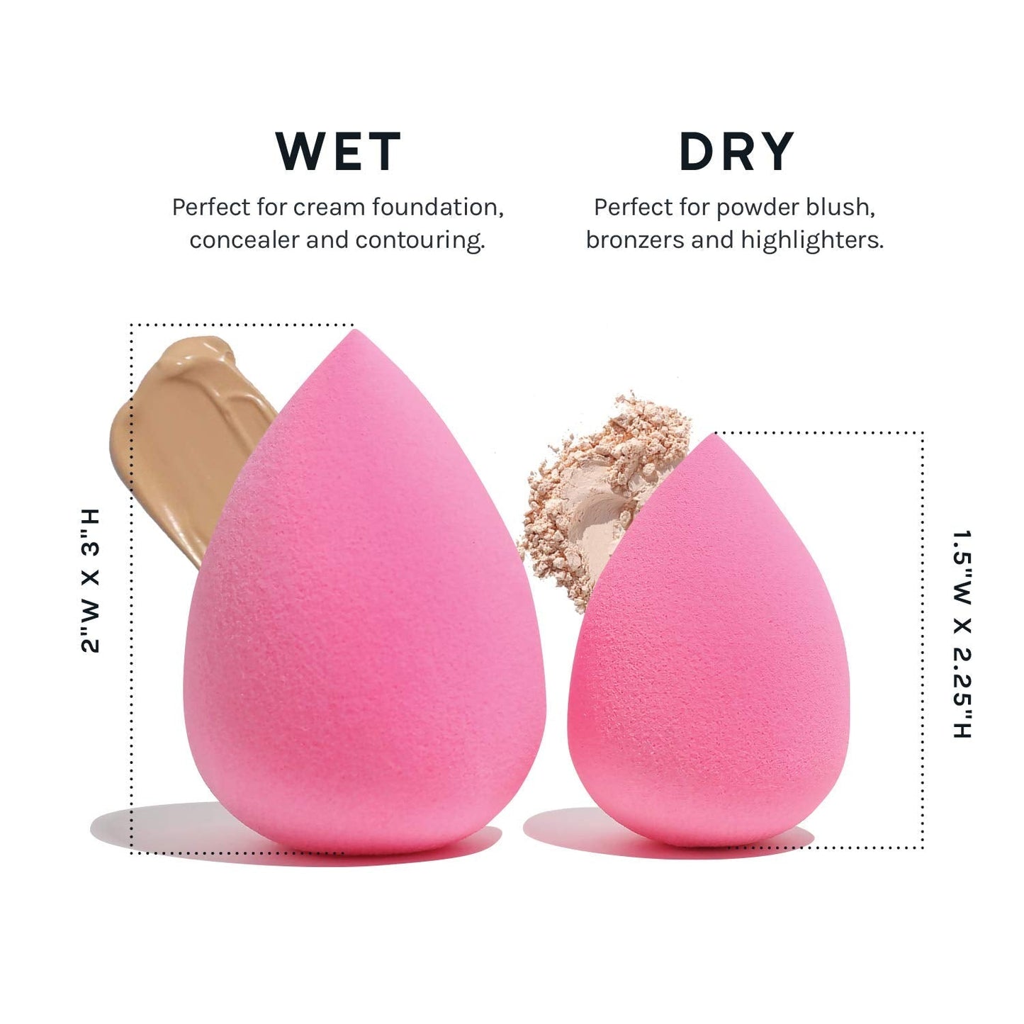 AOA Studio Collection makeup Sponge Set Latex Free and High-definition Set of 6 makeup Wonder blender For Powder Cream and Liquid, Super Soft Wonder Beauty Cosmetic - Maple Wellness Supplements