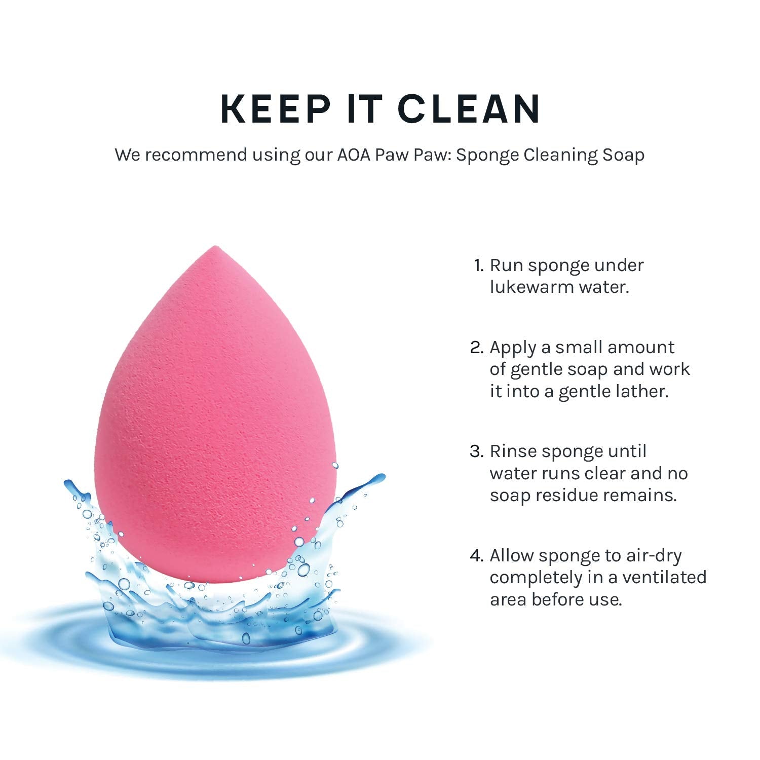 AOA Studio Collection makeup Sponge Set Latex Free and High-definition Set of 6 makeup Wonder blender For Powder Cream and Liquid, Super Soft Wonder Beauty Cosmetic - Maple Wellness Supplements