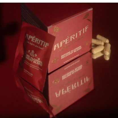 Apéritif Before Alcohol Recovery Supplement - DHM (Dihydromyricetin), Milk Thistle, Turmeric & B Vitamins - Hydration & Liver Support for Morning Clarity - Maple Wellness Supplements