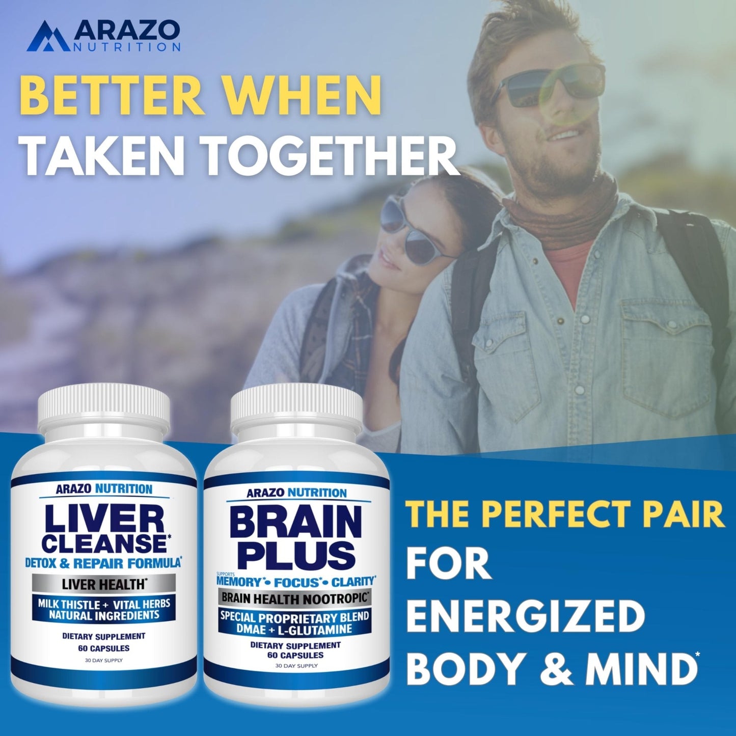 Arazo Nutrition Liver Cleanse Detox & Repair Formula – Milk Thistle Herbal Support Supplement: Silymarin, Beet - Maple Wellness Supplements