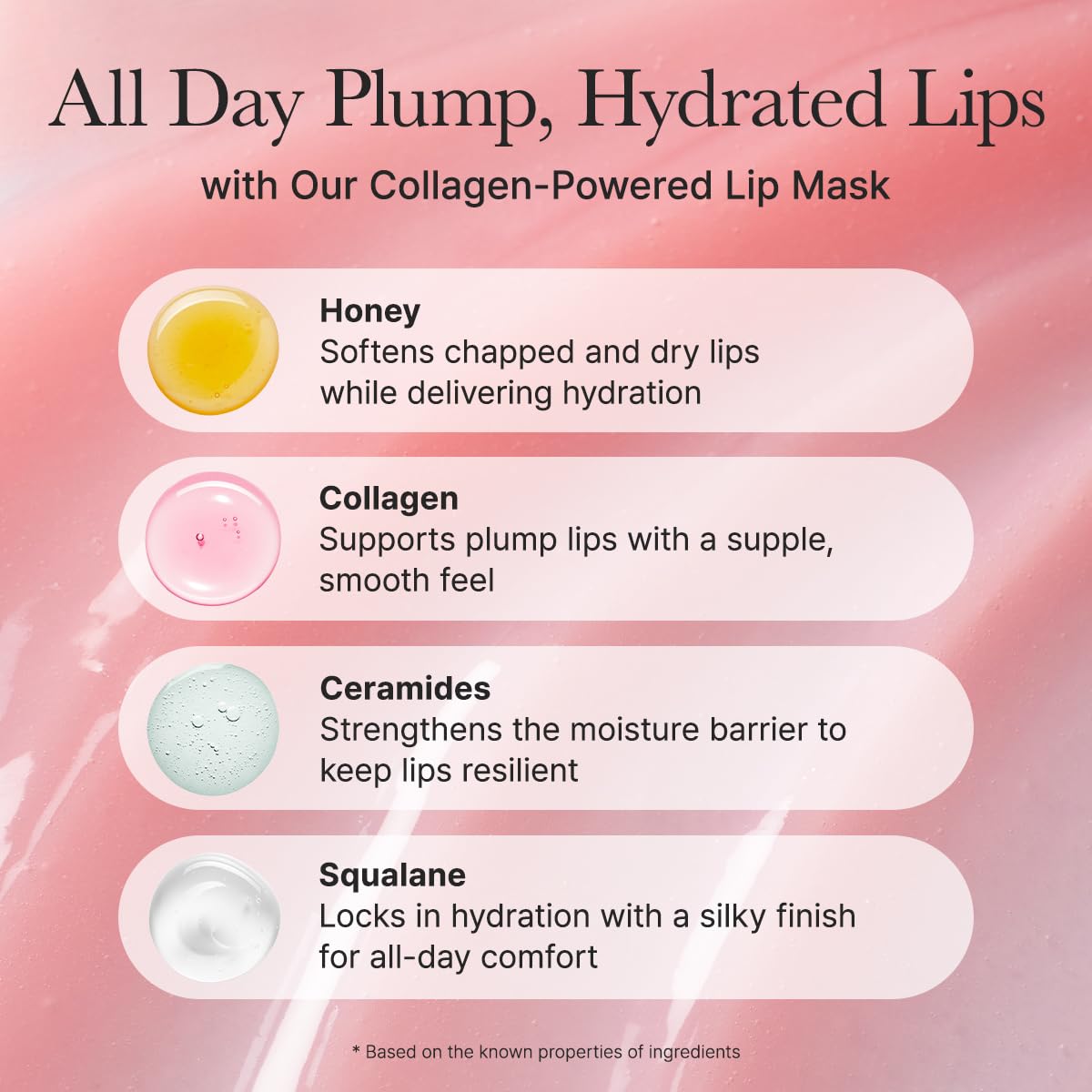 Arencia Honey Glazed Collagen Lip Mask, Overnight Lip Treatment with Collagen and Honey, 0.52 oz - Maple Wellness Supplements