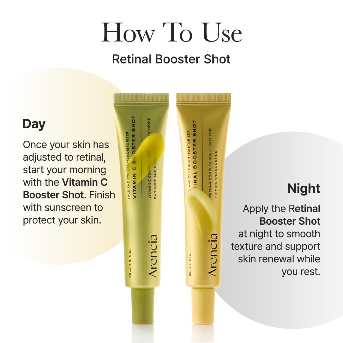 Arencia Vitamin C Booster Shot Serum with Glutathione, Niacinamide and Vitamin E for Dark Spot Care, Fine Lines & Wrinkles - Maple Wellness Supplements