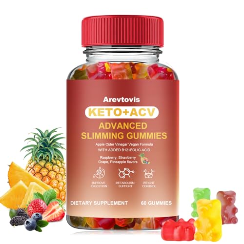 Arevtovis Apple Cider Vinegar Gummies - Boost Energy, Detox & Support Gut Health ACV - Maple Wellness Supplements