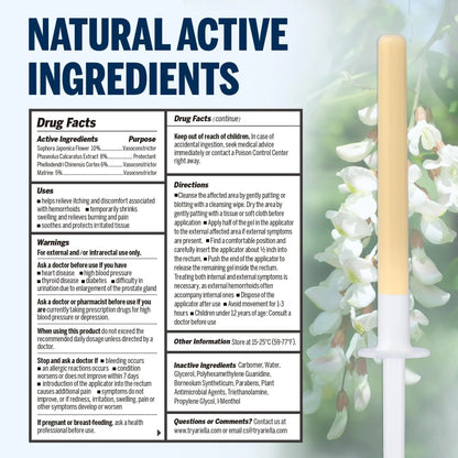 Ariella Hemorrhoid Treatment Suppository Gel: Natural & Herbal - Relieve Itching Burning Discomfort - Internal Relief - New Rounded Applicator - Nighttime Use (Pack of 6) - Maple Wellness Supplements
