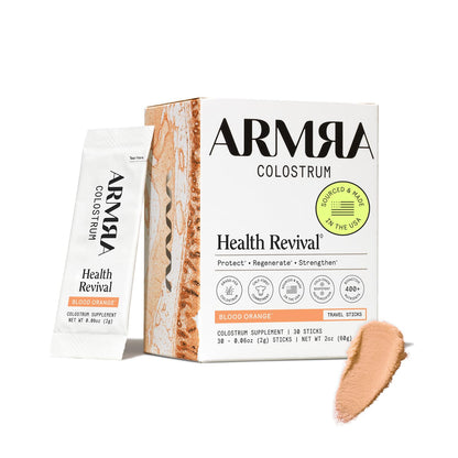 ARMRA Colostrum™ Powder | Blood Orange | Gut Health & Bloating | Skin & Hair | Immunity | Keto, Gluten & Fat-Free | 30 Servings - Maple Wellness Supplements