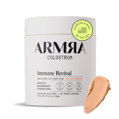 ARMRA Colostrum Powder | Blood Orange | Gut Health & Bloating | Skin & Hair | Immunity | Keto, Gluten & Fat-Free | 90 Servings - Maple Wellness Supplements