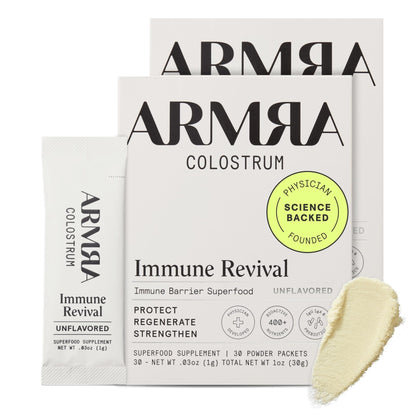 ARMRA Colostrum Powder | Unflavored | Gut Health & Bloating | Skin & Hair | Immunity | Keto, Gluten & Fat-Free | 60 Servings - Maple Wellness Supplements