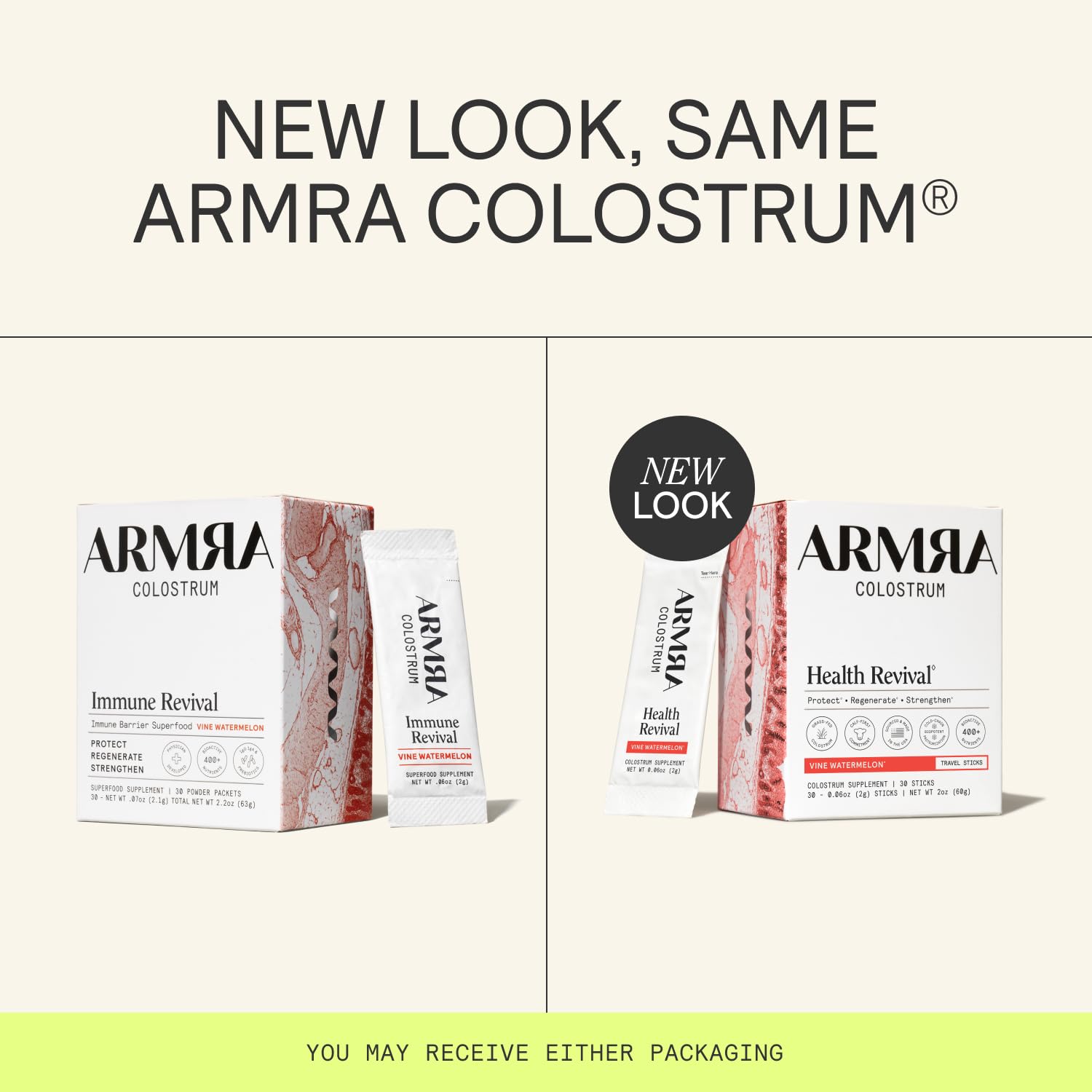 ARMRA Colostrum Powder | Vine Watermelon | Gut Health & Bloating | Skin & Hair | Immunity | Keto, Gluten & Fat-Free | 60 Servings - Maple Wellness Supplements