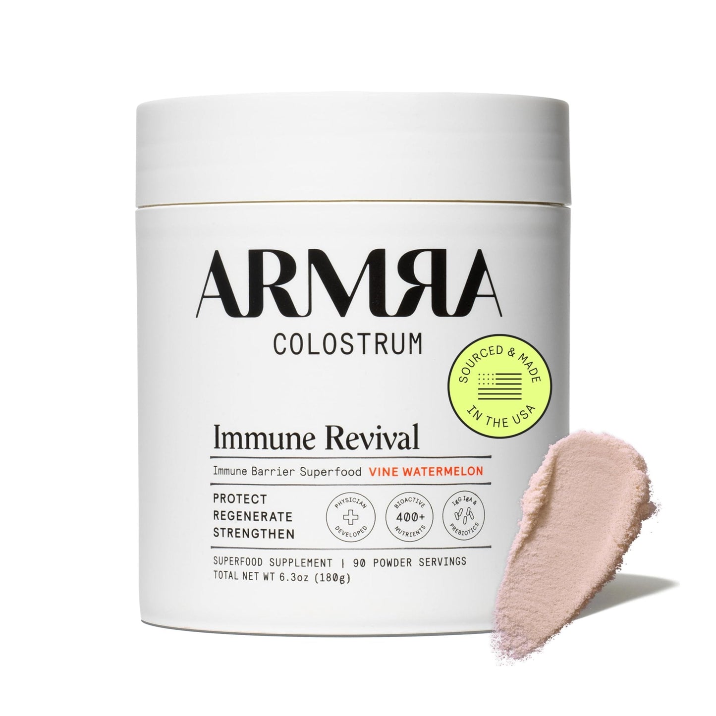 ARMRA Colostrum Powder | Vine Watermelon | Gut Health & Bloating | Skin & Hair | Immunity | Keto, Gluten & Fat-Free | 90 Servings - Maple Wellness Supplements