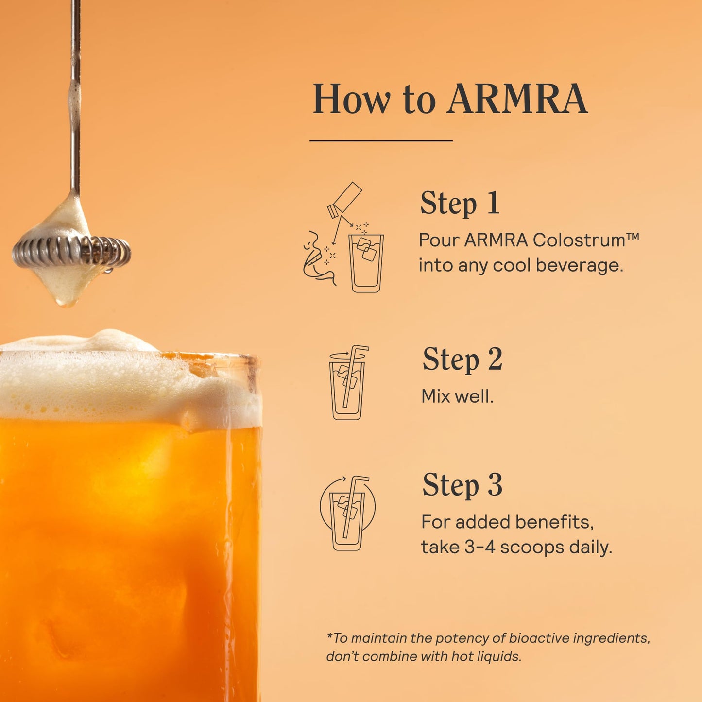 ARMRA Colostrum™ Premium Powder, Grass Fed, Gut Health Bloating Immunity Skin & Hair, Contains 400+ Bioactive Nutrients, Potent Bioavailable, Keto, Gluten & Fat Free (Unflavored 30｜Blood Orange 90) - Maple Wellness Supplements