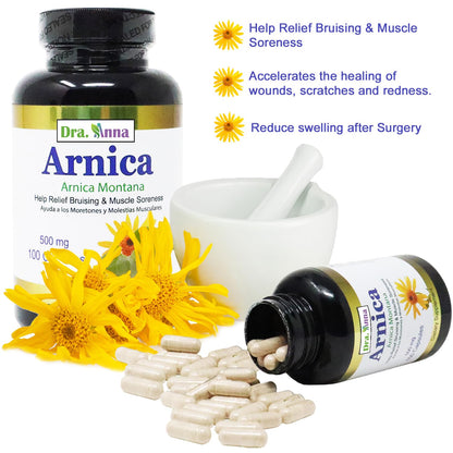 Arnica Montana Capsules 500mg 100 Capsules - Maple Wellness Supplements
