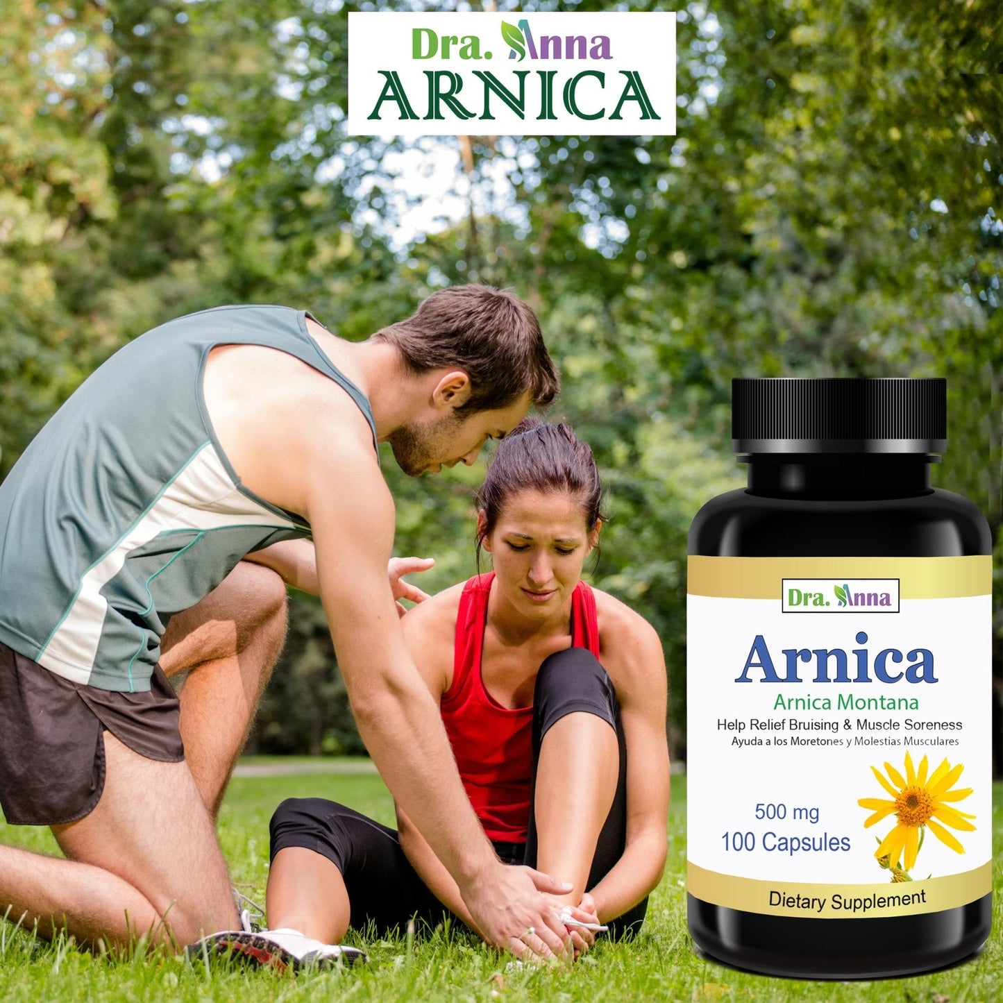 Arnica Montana Capsules 500mg 100 Capsules - Maple Wellness Supplements