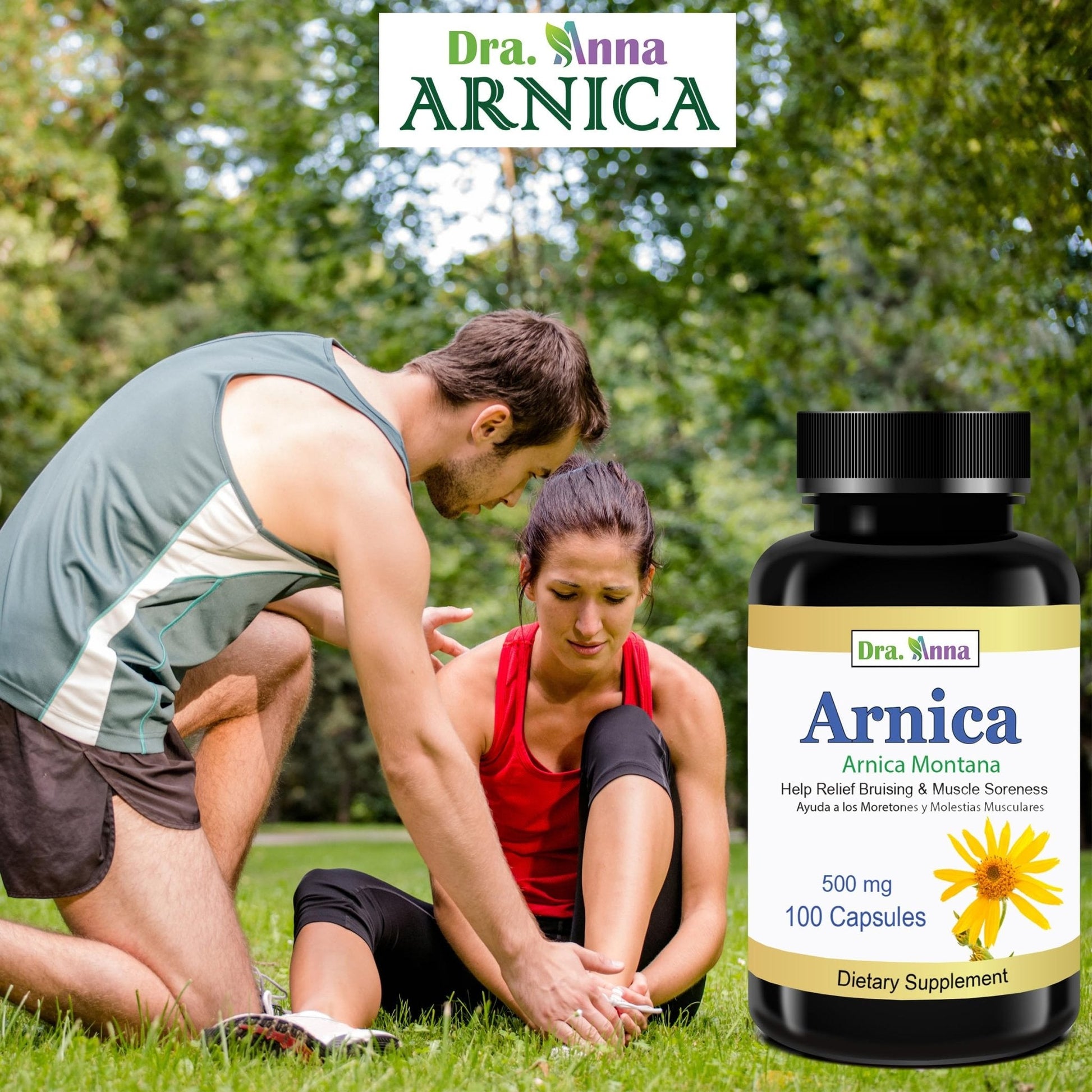 Arnica Montana Capsules 500mg 100 Capsules - Maple Wellness Supplements